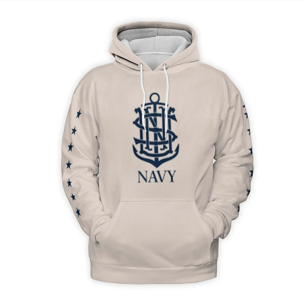 Go Navy Beat Army Hoodie | USNA Mascot Bill The Goat Anchor Print | Premium Polyester Fleece | Gift For Midshipmen Navy Fans 