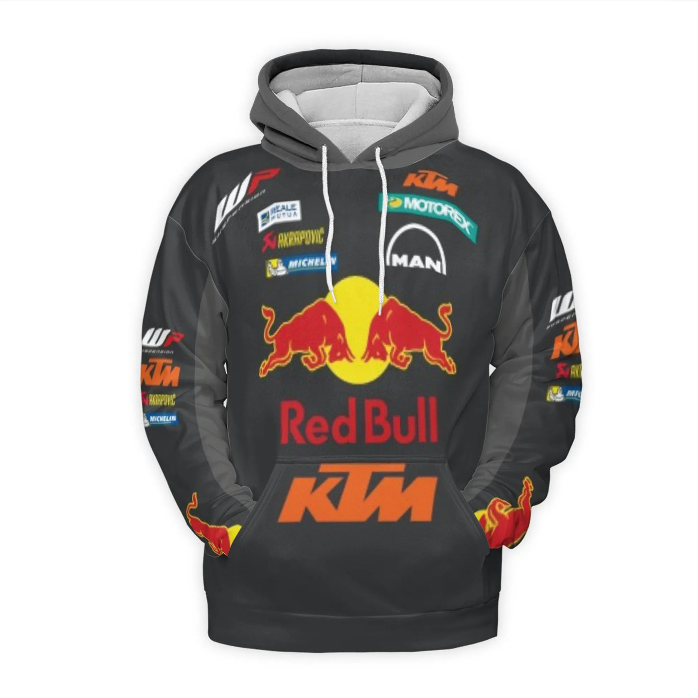 Custom Racing Hoodie | Personalized KTM Red Bull Motorsport Design | Brushed Fleece Polyester | Unisex Gift for Racing Fans