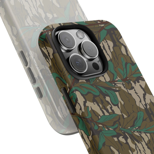 Mossy Oak Bottomland Camo iPhone Case | Green Leaf Pattern | Dual-Layer Polycarbonate | Hunting Gear Gift for Outdoorsmen