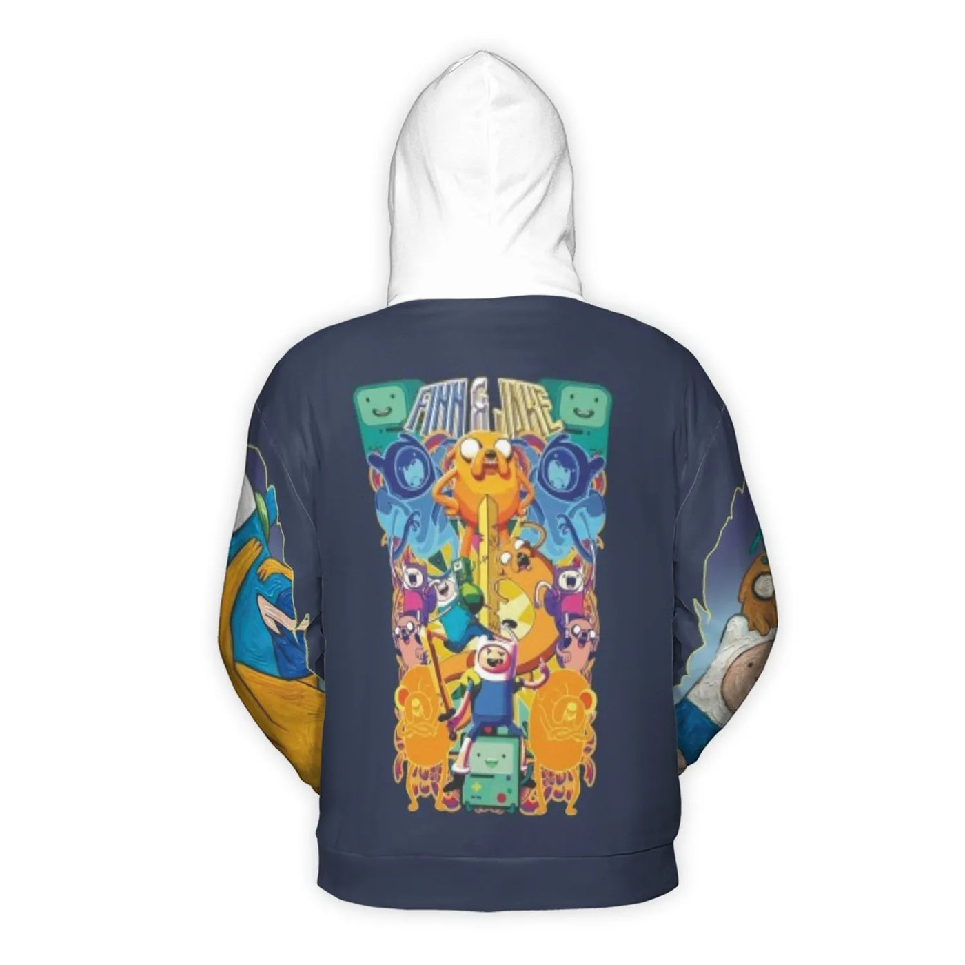 Adventure Time Hoodie | Jake and Finn 3D Graphic Print | Premium Polyester Fleece | Unisex Cartoon Fan Gift for Adults