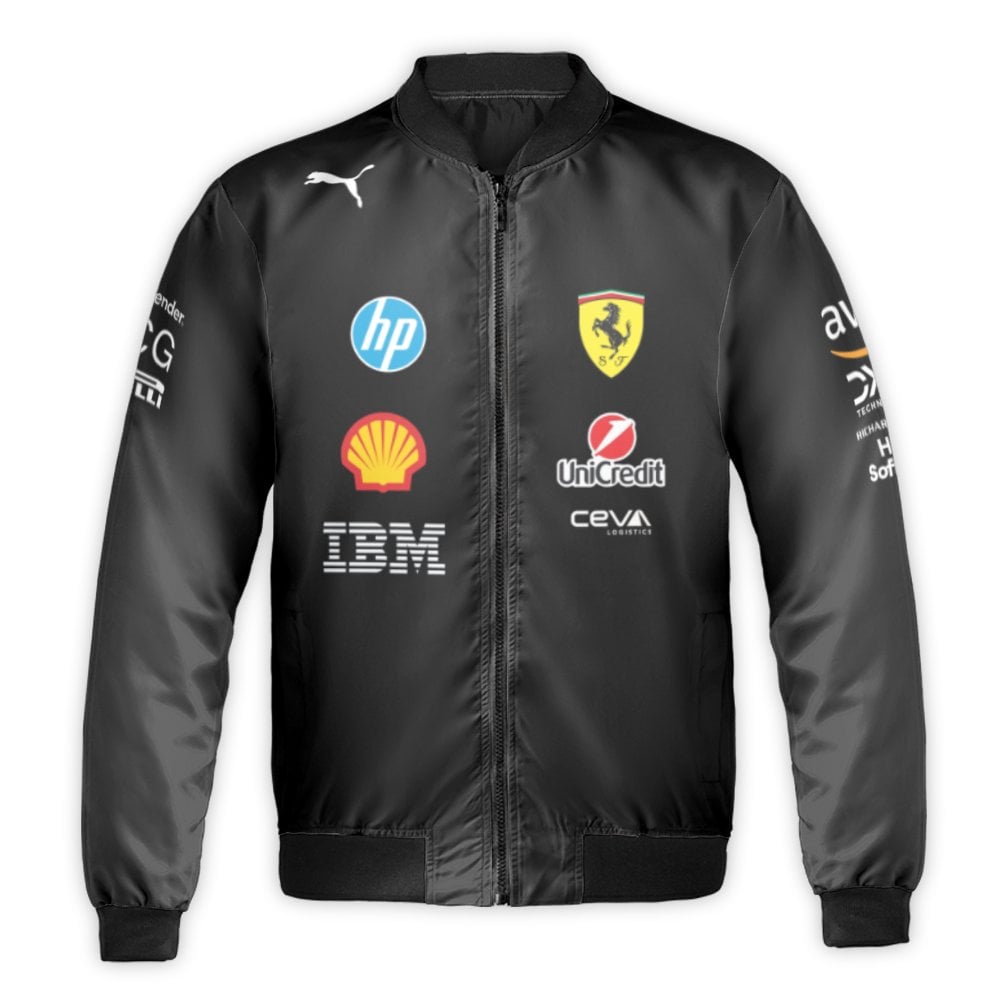 Charles Leclerc F1 Bomber Jacket | Scuderia Ferrari Racing Graphic | Premium Unisex Streetwear | Formula 1 Fan Gift Apparel