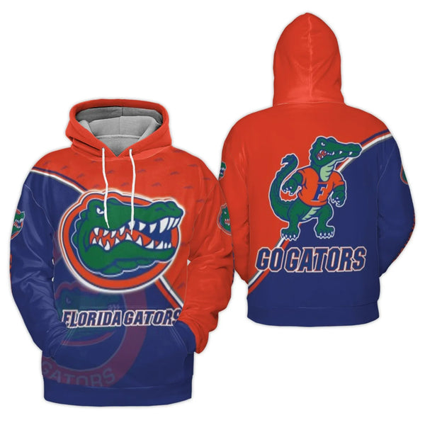 Florida Gators 3D Hoodie | All-Over Print Mascot Graphic Sweatshirt | Premium Polyester Knit | Unisex Fan Apparel Gift for Co