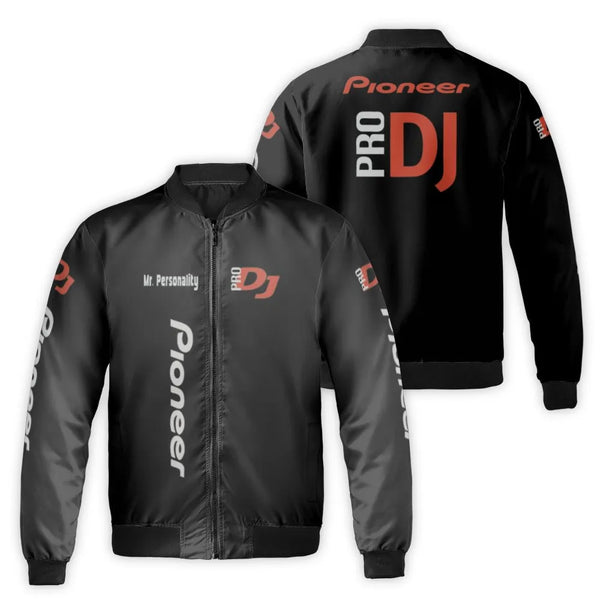 Pro DJ Bomber Jacket | Custom Music Producer Streetwear | Durable Nylon Outerwear | Gift for DJs and Music Lovers