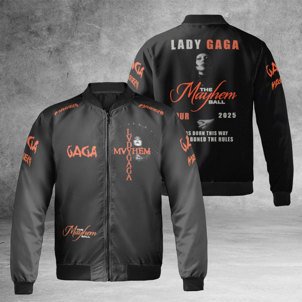 Lady Gaga Bomber Jacket | The Mayhem Ball 2025 Tour Apparel | Premium Unisex Streetwear | Pop Music Fan Gift & Concert Outfit