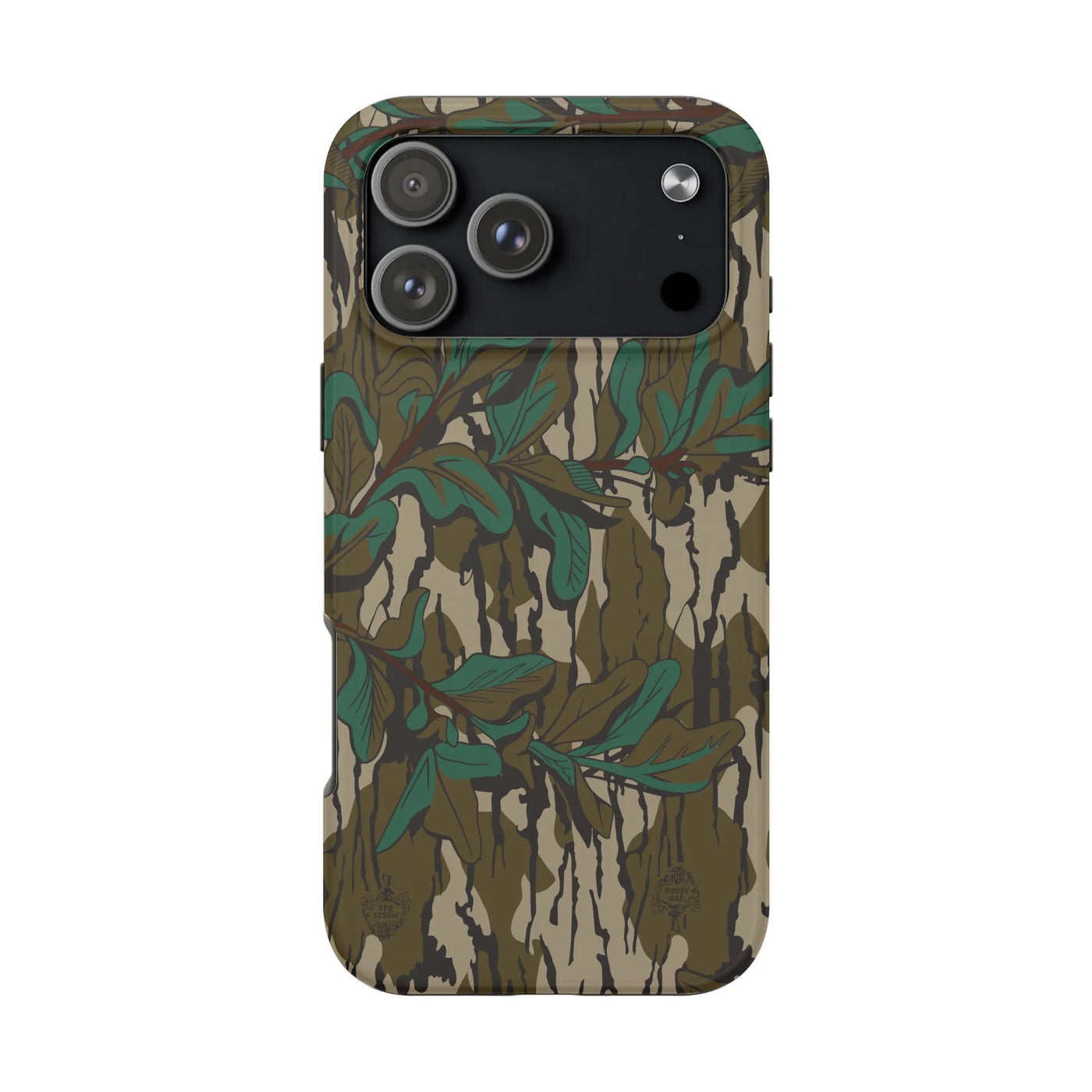 Mossy Oak Bottomland Camo iPhone Case | Green Leaf Pattern | Dual-Layer Polycarbonate | Hunting Gear Gift for Outdoorsmen