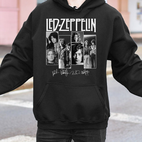 Led Zeppelin Rock Band Hoodie | Iconic 70s Music Graphic Sweatshirt | Premium Cotton Blend | Vintage Style Concert Gift for C