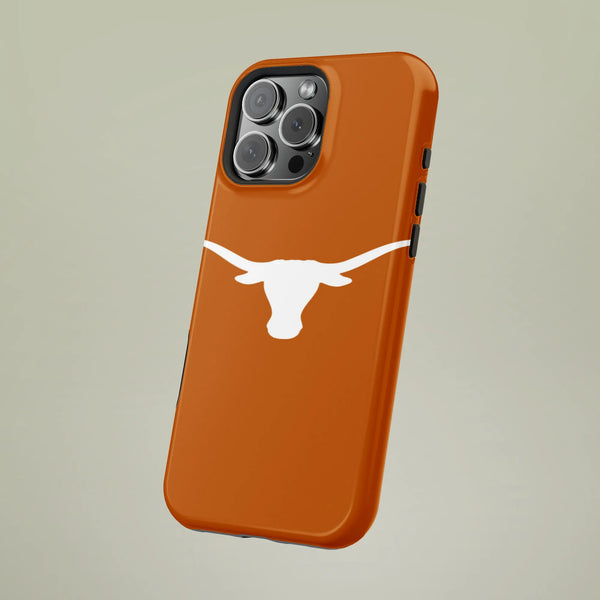 Texas Longhorns iPhone Case | UT Austin Steer Logo Phone Cover | Tough Dual-Layer Protection | College Football Fan Gift for 