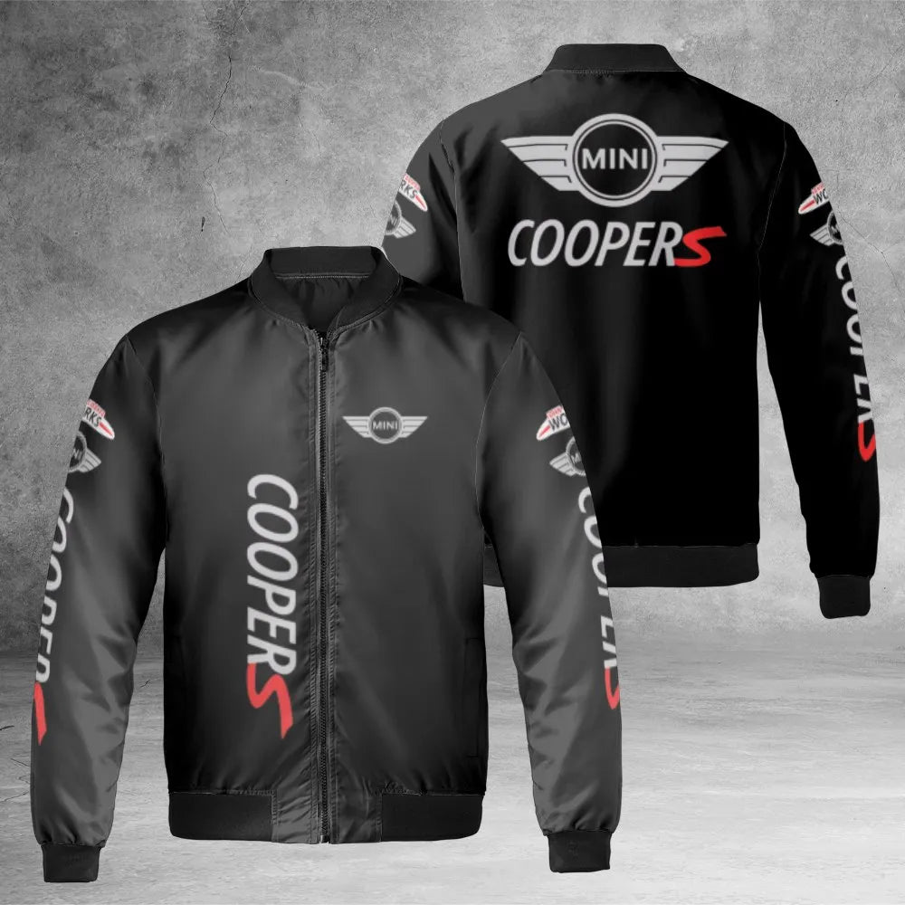 Mini Cooper Bomber Jacket | Racing Inspired Car Enthusiast Coat | Premium Nylon Streetwear | Gift For Him And Her