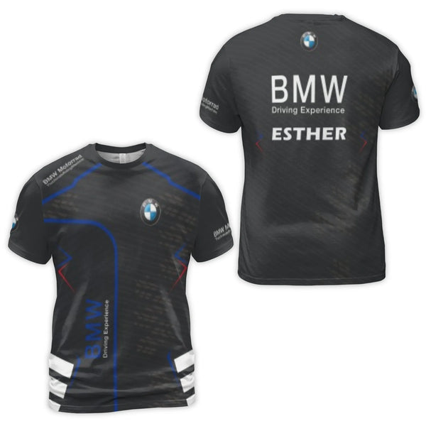 BMW Driving Experience T-Shirt | Personalized Custom Name Graphic Tee | Premium Polyester Spandex | Gift for Car Enthusiasts 