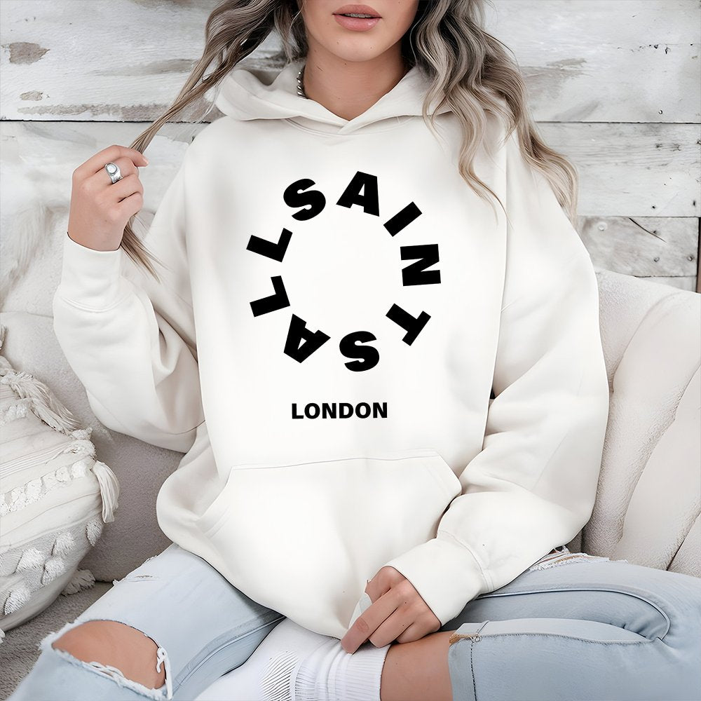 Graphic Hoodie Unisex | Circular Logo Streetwear Print | Premium Cotton-Poly Blend | Comfortable Pullover for Men and Women