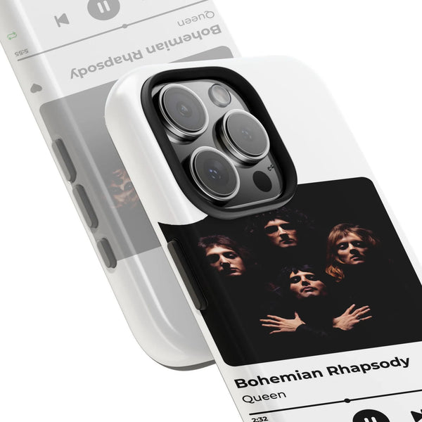 Bohemian Rhapsody iPhone Case | Queen Music Player Interface Design | Dual-Layer Polycarbonate Protection | Music Lover Gift