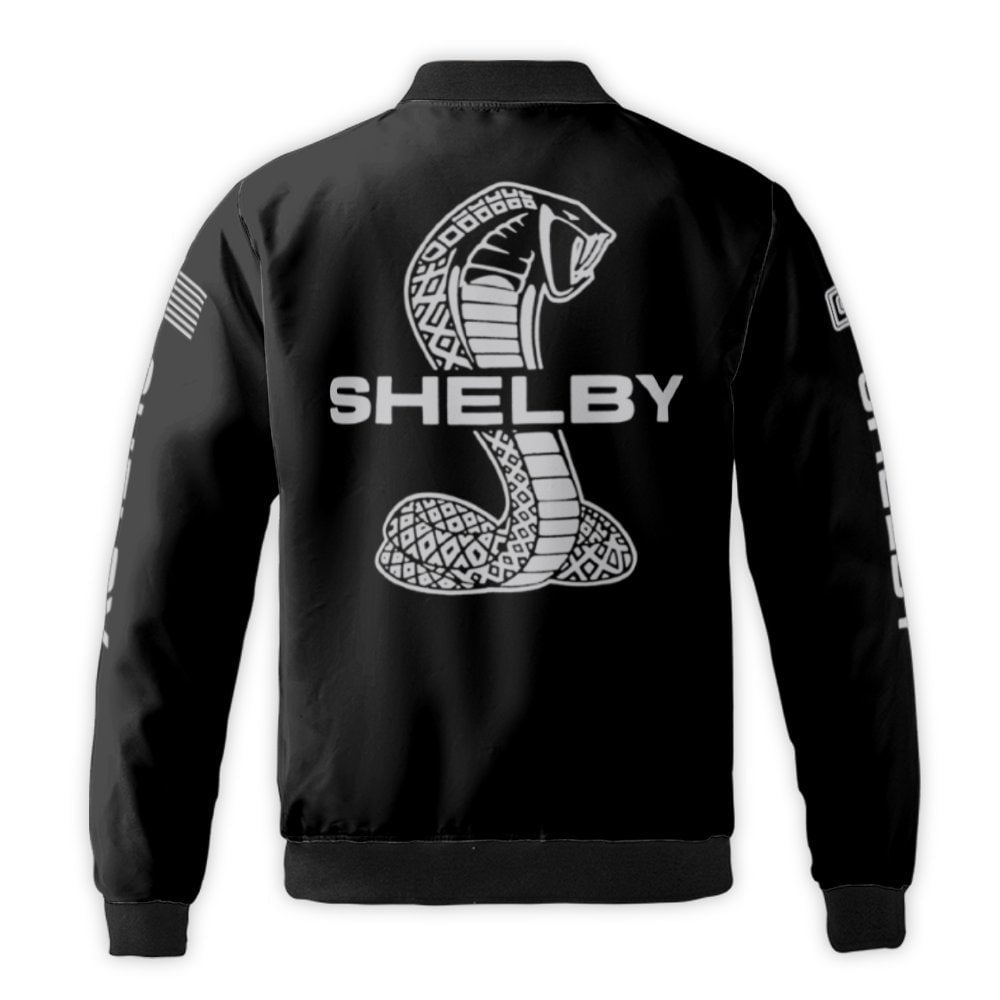 Shelby Cobra Bomber Jacket | Classic Muscle Car Graphic Design | Premium Nylon Windbreaker | Gift for Auto Enthusiasts & Moto