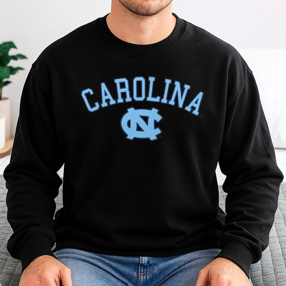 North Carolina Tar Heels Sweatshirt | Classic UNC Logo Graphic Crewneck | Soft Cotton Blend Apparel | College Sports Fan Gift