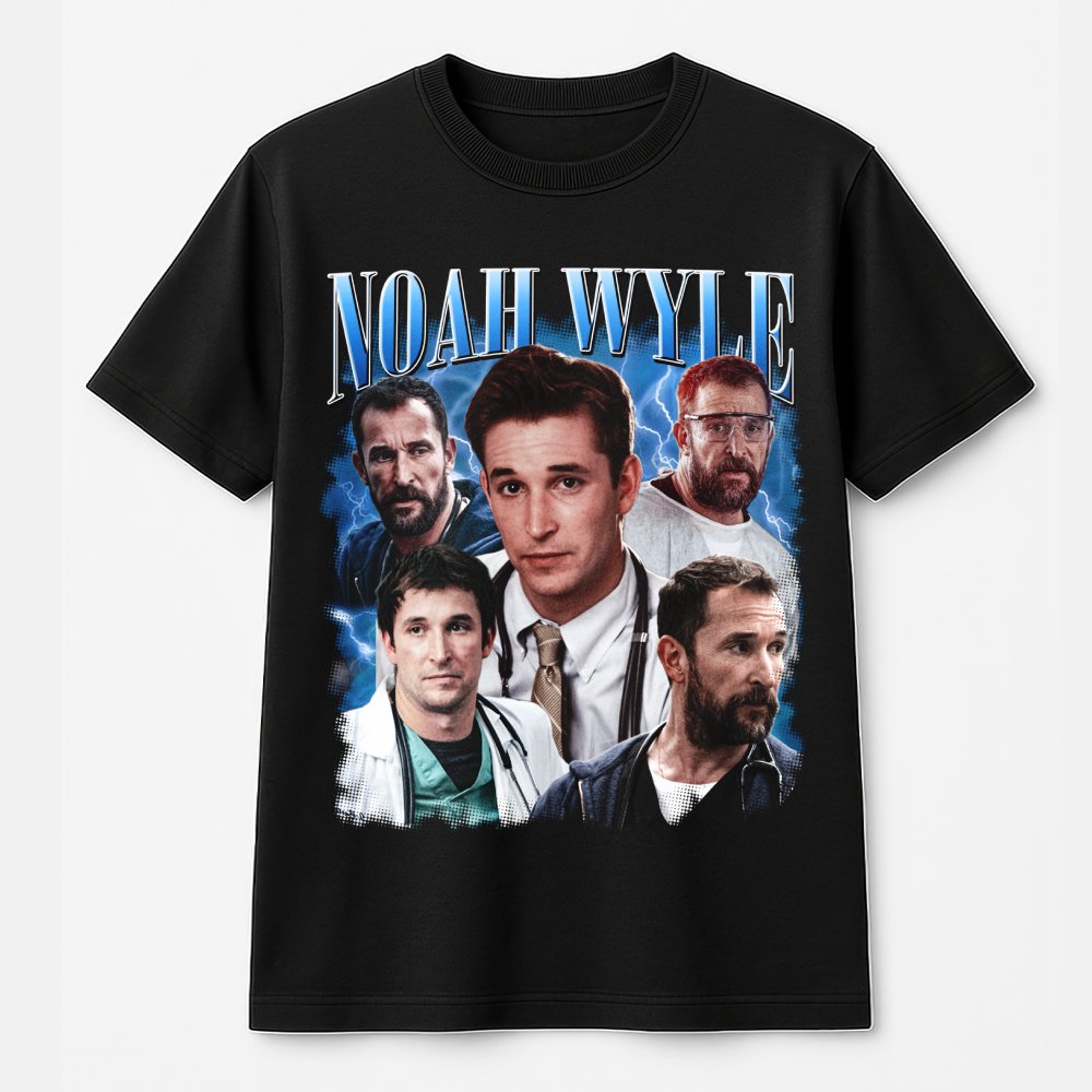 Noah Wyle T-Shirt | 90s Vintage Aesthetic Graphic Print | Premium Soft Cotton Tee | Retro TV Series Fan Gift for Adults