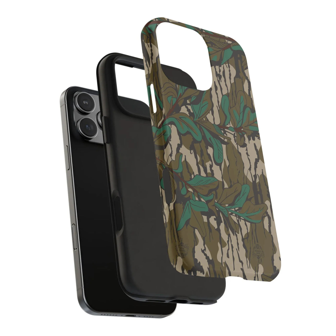 Mossy Oak Bottomland Camo iPhone Case | Green Leaf Pattern | Dual-Layer Polycarbonate | Hunting Gear Gift for Outdoorsmen