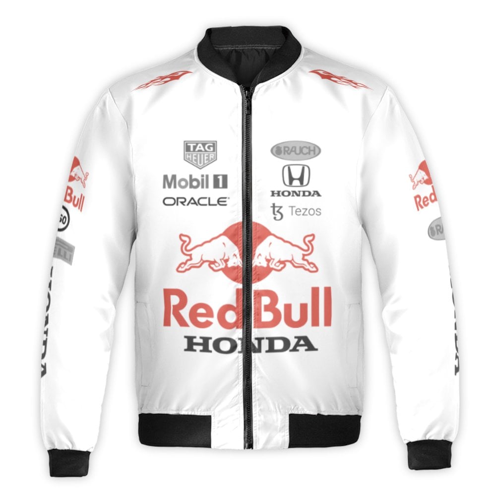 Yuki Tsunoda F1 Bomber Jacket | Red Bull Honda Motorsport Racing Apparel | Durable Nylon Streetwear | Gift For Formula 1 Raci