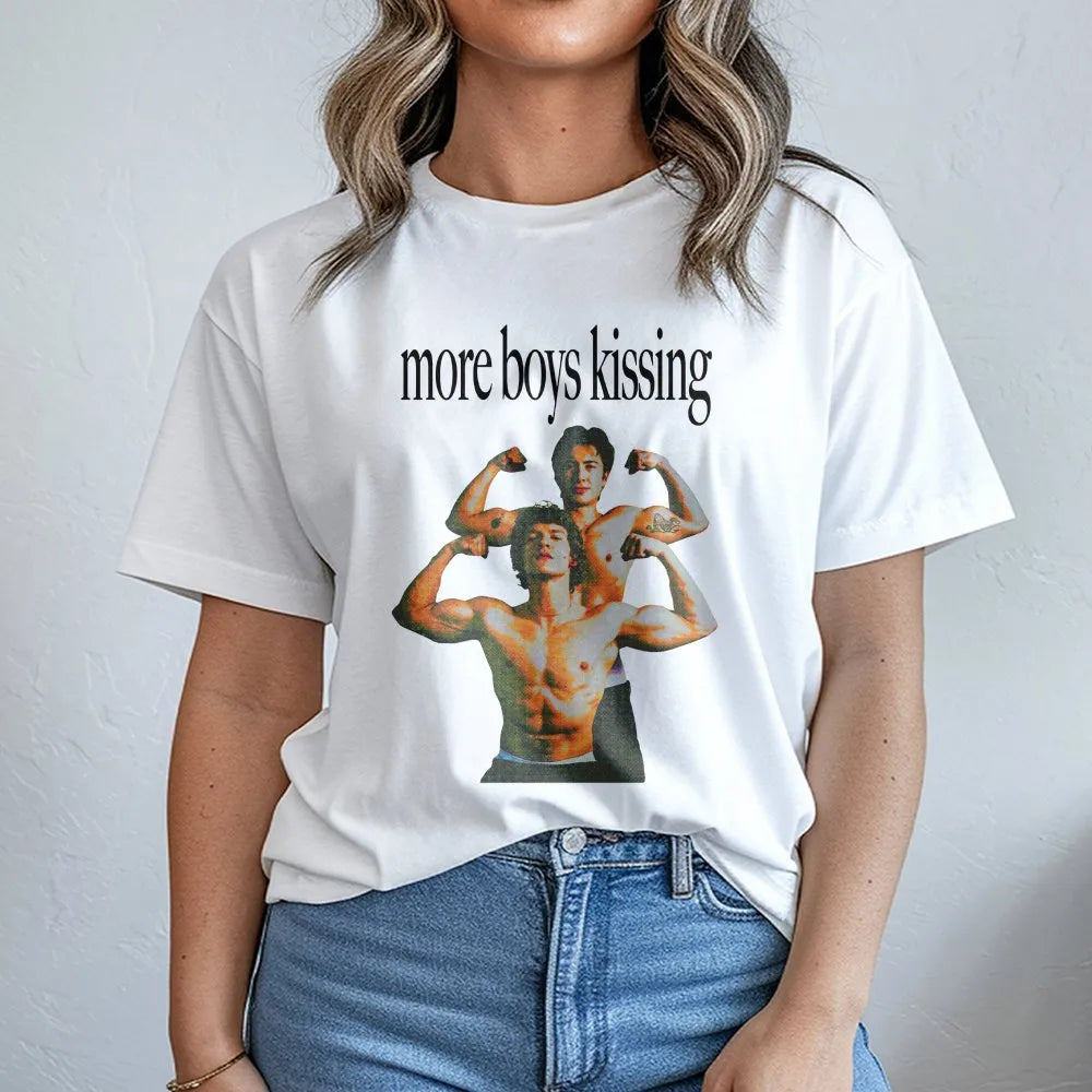 More Boys Kissing T-Shirt | 90s Bootleg Graphic Tee | Premium Cotton Unisex Shirt | Aesthetic Booktok Fan Gift for Readers