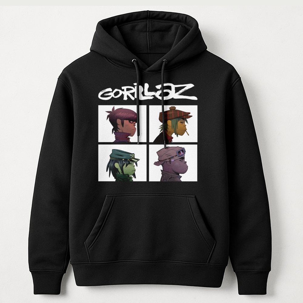 Virtual Band Graphic Hoodie | Iconic Character Member Portrait Design | Premium Cotton-Blend Streetwear | Music Fan Gift For 