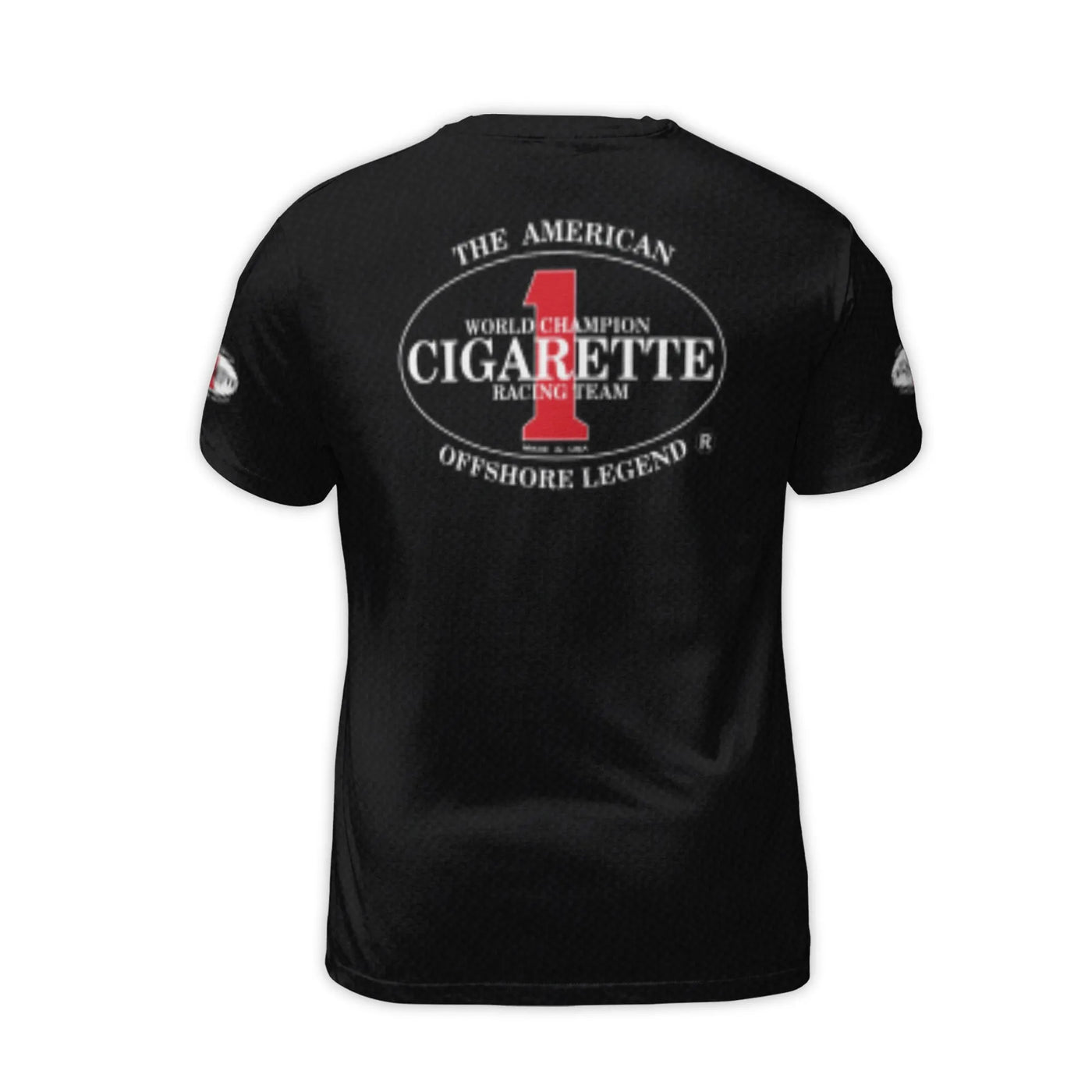 Cigarette Racing Team T-Shirt | American Offshore Legend #1 Logo | Premium Polyester Jersey 3D Print | Motorsport Apparel Gif