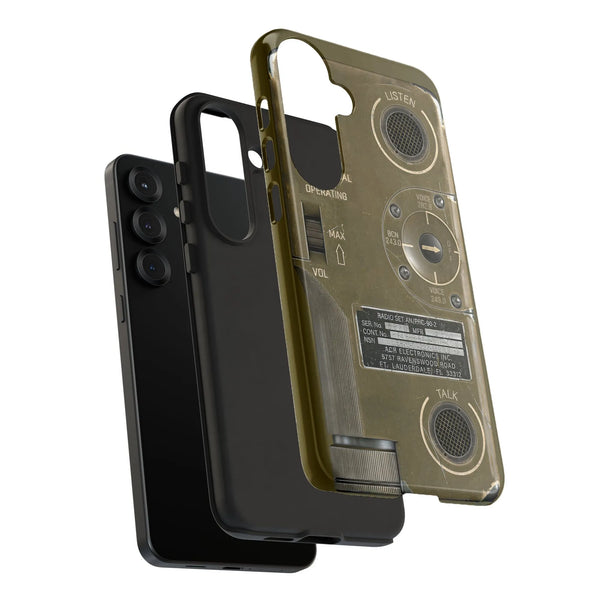 Military Radio Samsung Case | AN/PRC-90-2 Vintage Walkie Talkie Design | Dual-Layer Polycarbonate Protection | Unique Tactica