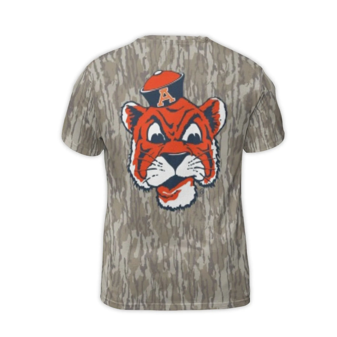 Auburn Tigers 3D T-Shirt | Vintage Mascot Logo & Camo Print | Premium Polyester Blend | Fan Apparel Gift for College Football