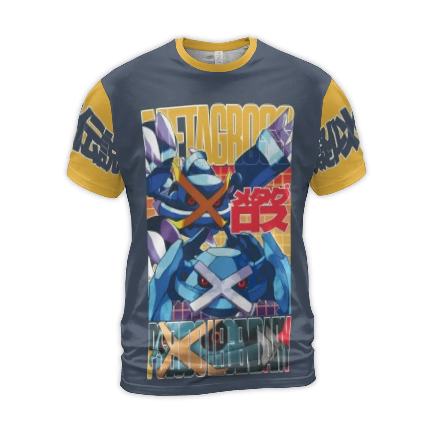 Metagross Graphic 3D T-Shirt | Anime Style Gaming Apparel | Premium Polyester Blend | Perfect Gift for Pokemon Trainers and G