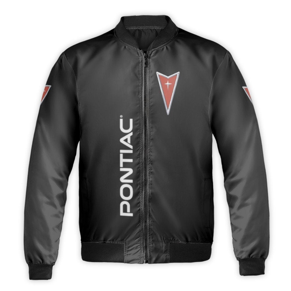 Pontiac Bomber Jacket | Classic Automotive Logo Windproof Coat | Premium Nylon Streetwear | Car Enthusiast Gift For Men And W