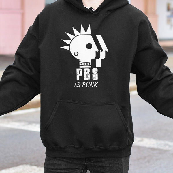 PBS Is Punk Hoodie | Retro 70s Public Broadcasting Graphics | Premium Cotton-Blend | Gift for TV Nostalgia Lovers and Public 