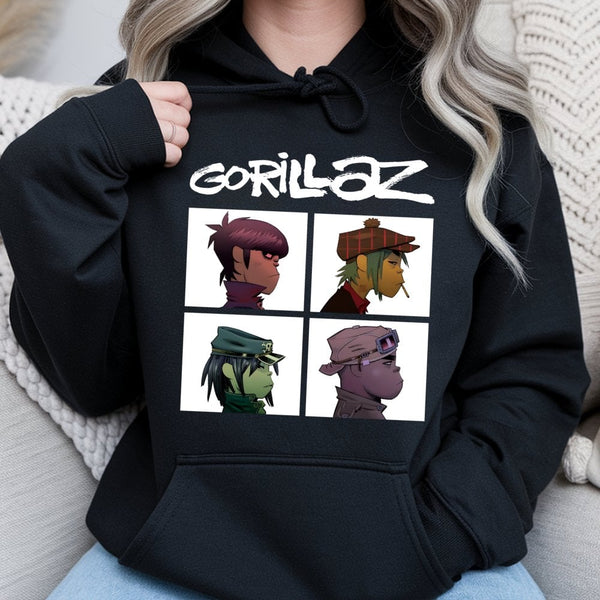 Virtual Band Graphic Hoodie | Iconic Character Member Portrait Design | Premium Cotton-Blend Streetwear | Music Fan Gift For 