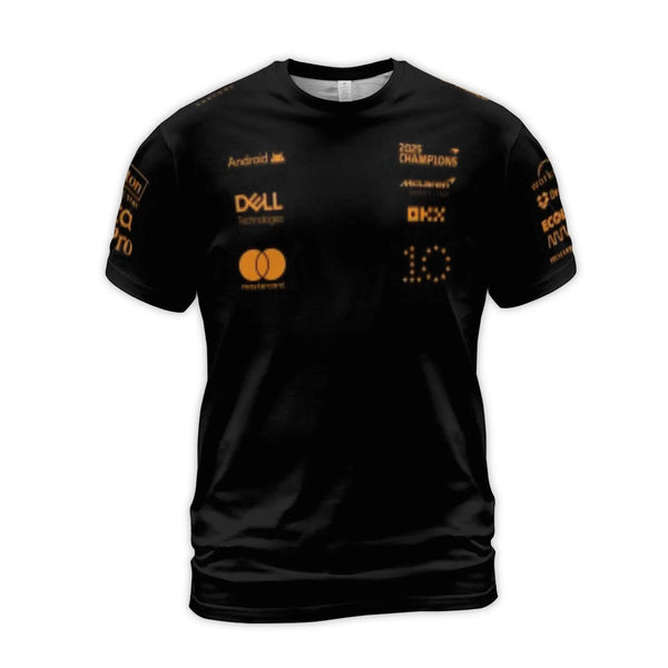 McLaren F1 2024 Constructors Champions T-Shirt | Racing Team Graphic Tee | Premium Polyester Spandex | Gift for Formula 1 Fan