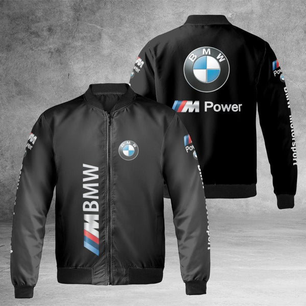 Motorsport Bomber Jacket | Performance Car Graphic Print | Durable Nylon Shell | Premium Gift for German Auto Enthusiasts