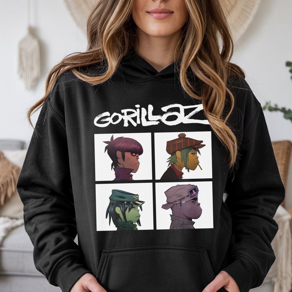 Virtual Band Graphic Hoodie | Iconic Character Member Portrait Design | Premium Cotton-Blend Streetwear | Music Fan Gift For 
