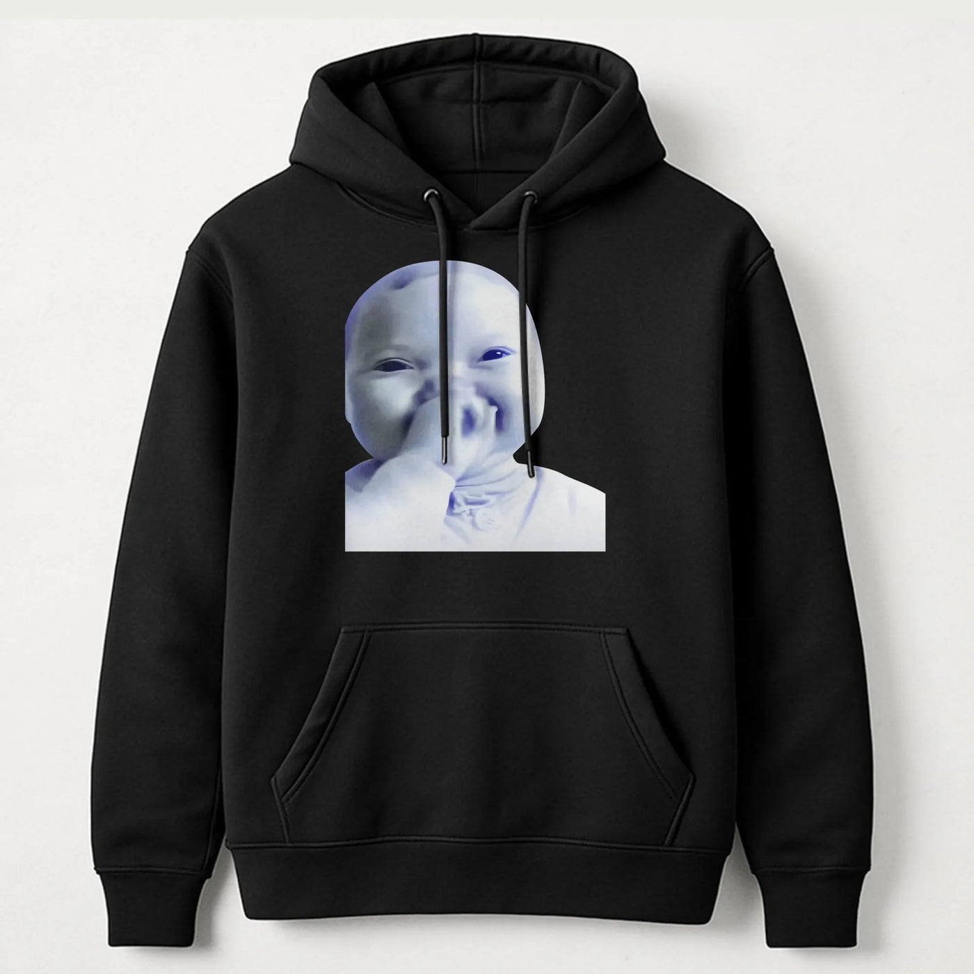 Funny Laughing Baby Meme Hoodie | Y2K Aesthetic Graphic Pullover | Premium Cotton Blend Sweatshirt | Trendy Streetwear Gift f