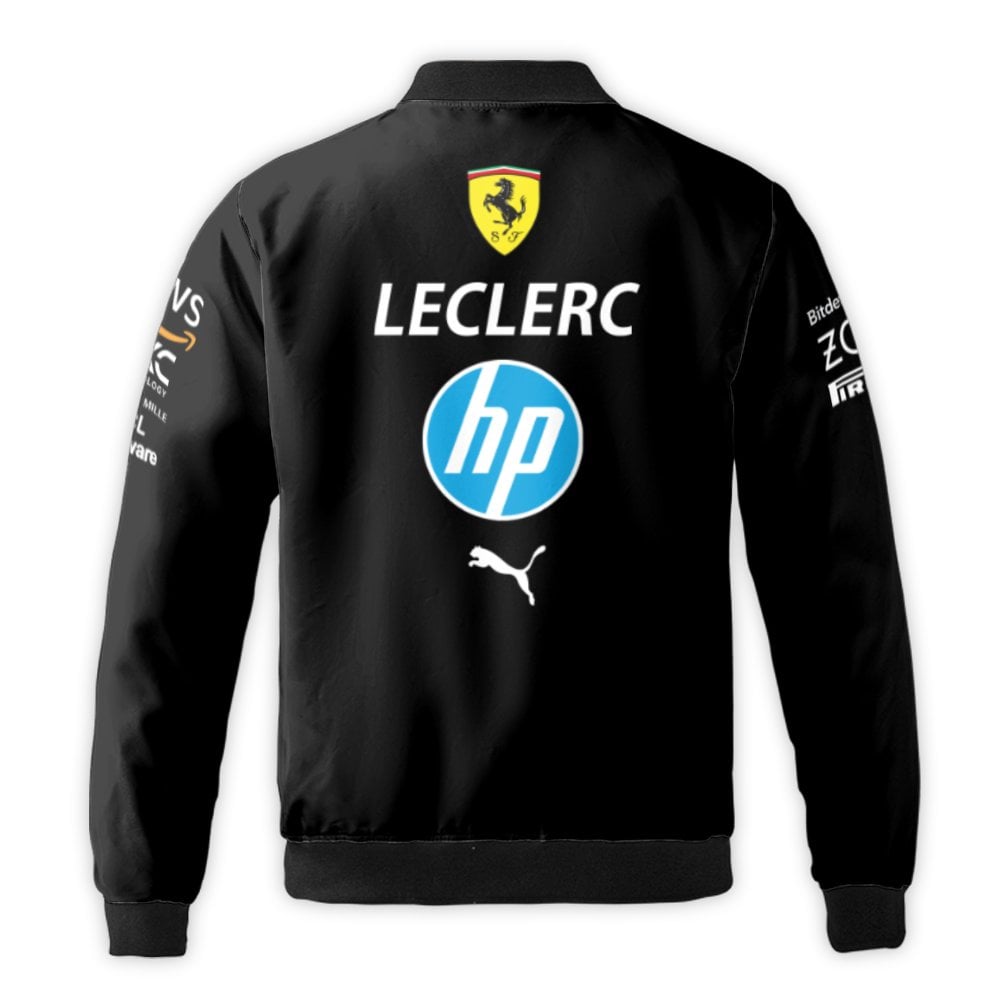 Charles Leclerc F1 Bomber Jacket | Scuderia Ferrari Racing Graphic | Premium Unisex Streetwear | Formula 1 Fan Gift Apparel