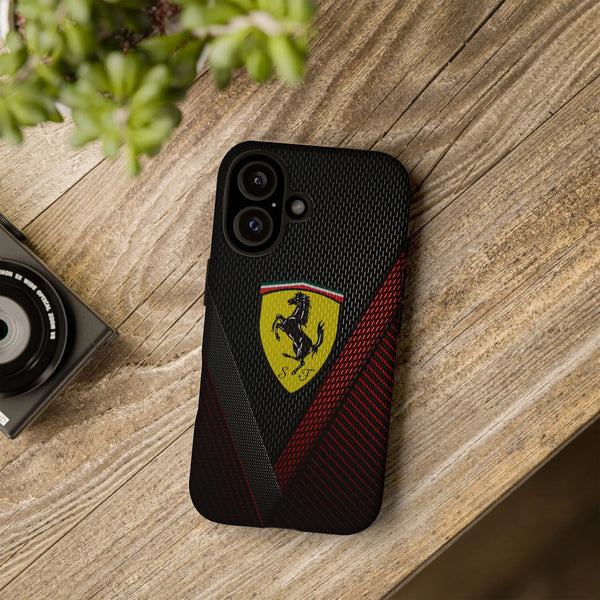 Luxury Sports Car Phone Case | Carbon Fiber Texture Racing Shield | Dual-Layer Polycarbonate | Premium Gift For Car Enthusias