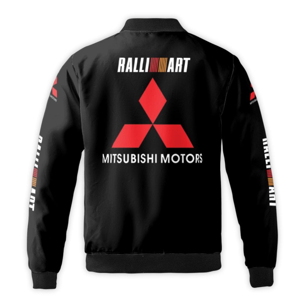 Ralliart Bomber Jacket | Mitsubishi Motors Racing Logo | Durable Nylon Streetwear | JDM Car Enthusiast Gift