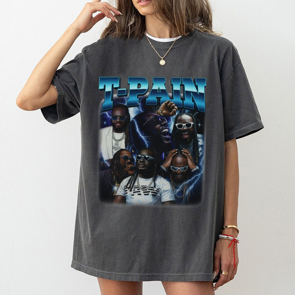 T-Pain Vintage Graphic T-Shirt | 90s Retro Style Hip Hop Rap Tee | 100% Cotton Premium Apparel | Music Fan Gift For Men And W