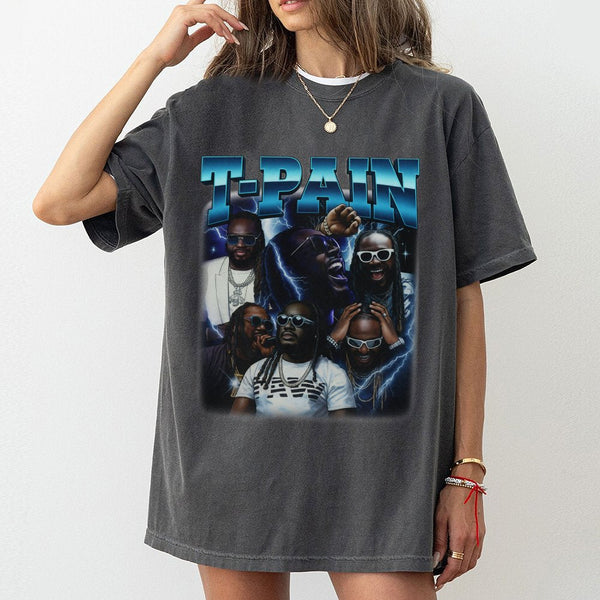 T-Pain Vintage Graphic T-Shirt | 90s Retro Style Hip Hop Rap Tee | 100% Cotton Premium Apparel | Music Fan Gift For Men And W
