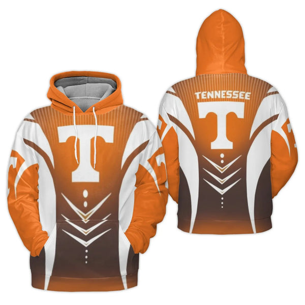 Tennessee Volunteers 3D Hoodie | All-Over Print Graphic Pullover | Premium Polyester Brushed Fleece | Unisex Fan Apparel Gift