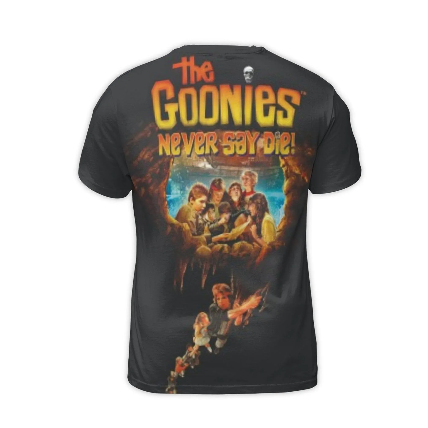 The Goonies 40th Anniversary T-Shirt | Never Say Die Skull Graphic | Premium Polyester Spandex | Vintage 80s Movie Fan Gift