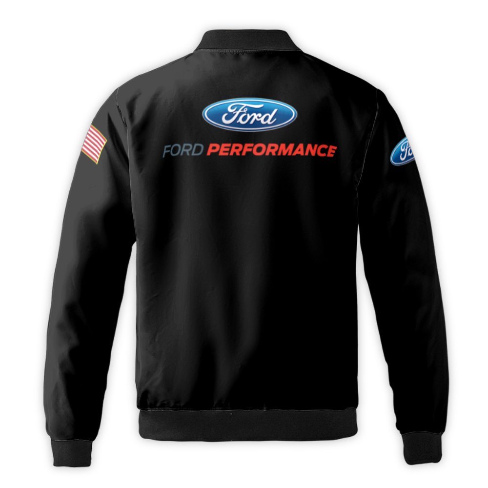 Ford Performance Bomber Jacket | American Muscle Car Logo | Durable Nylon Outerwear | Gift for Auto Enthusiasts