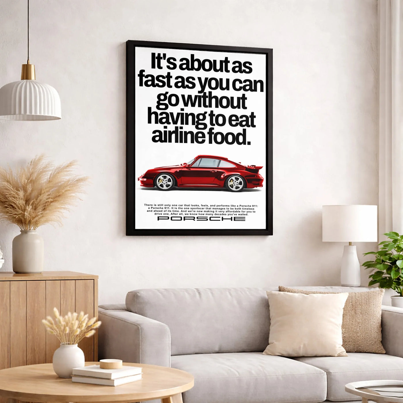 Porsche 911 Wall Art | Vintage Car Advertisement Print | Premium Gallery Wrapped Canvas | Automotive Decor for Garage or Offi