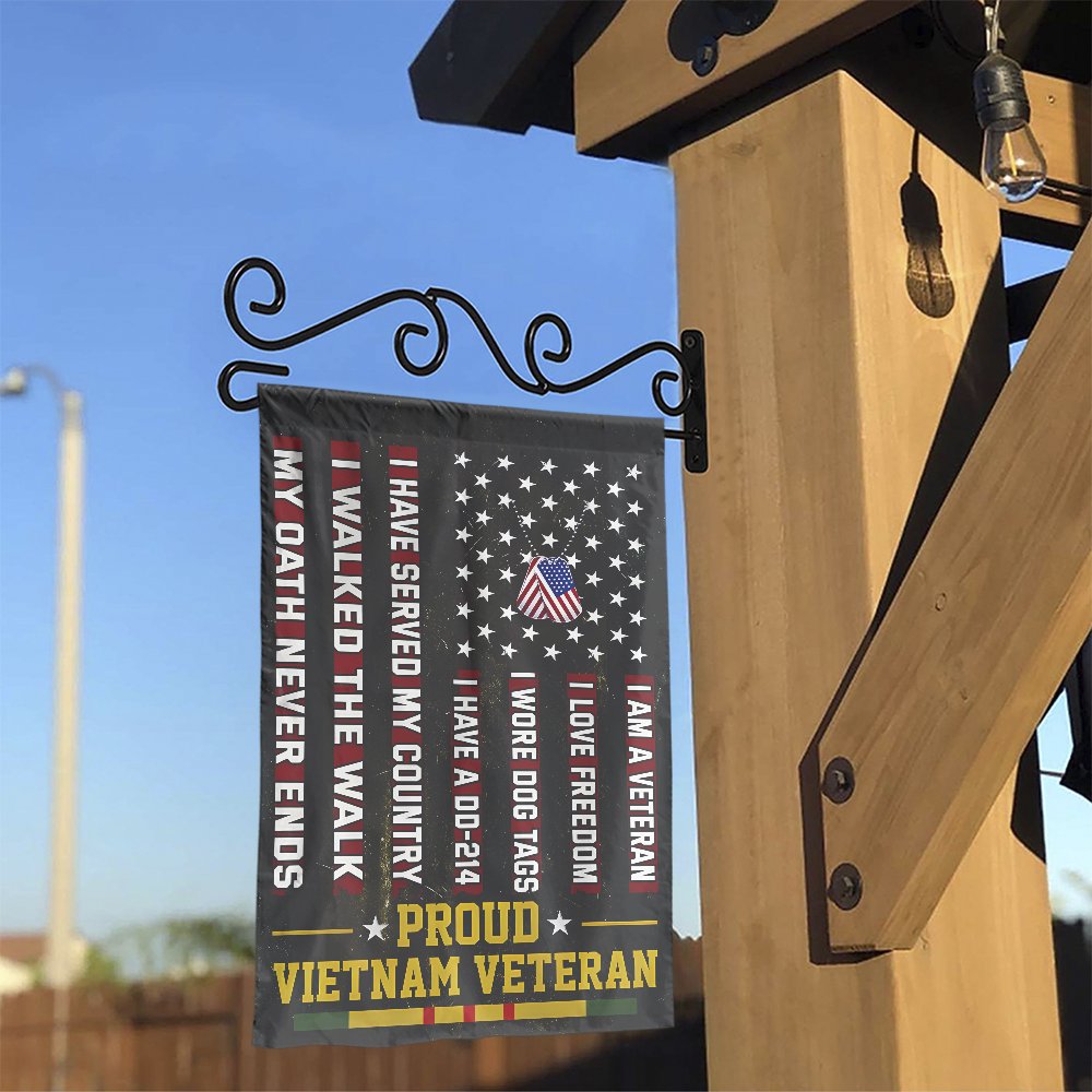 Proud Vietnam Veteran Garden Flag | Patriotic Military Service Memorial | Premium Weather-Resistant Fabric | Thoughtful Veter