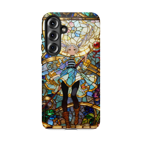 Frieren Stained Glass Phone Case | Fantasy Anime Mage Art | Dual-Layer Polycarbonate Cover | Samsung Galaxy S21-S26 Ultra Gif