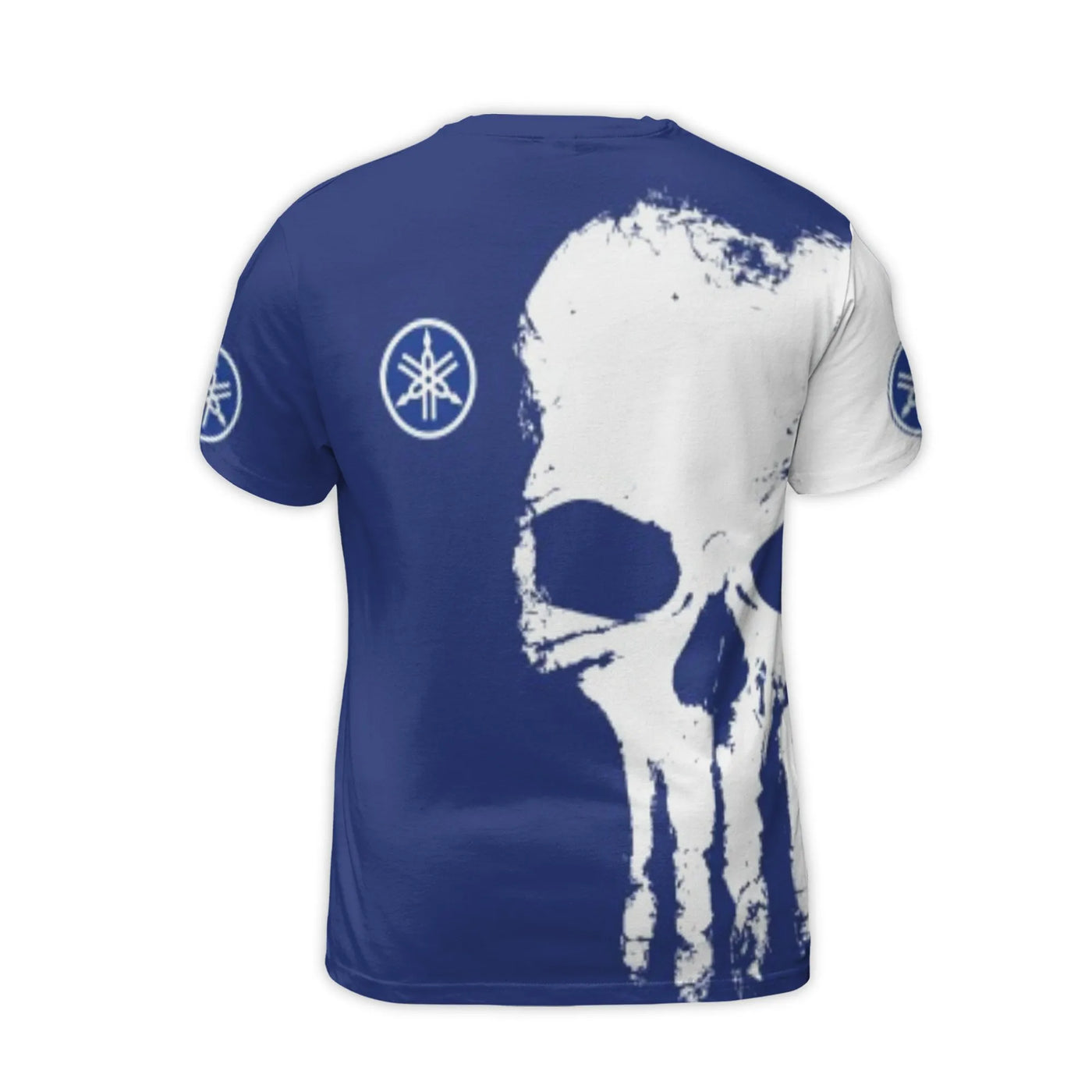Yamaha Skull Graphic T-Shirt | All-Over 3D Print Design | Premium Polyester Blend | Motorcycle Enthusiast Biker Gift