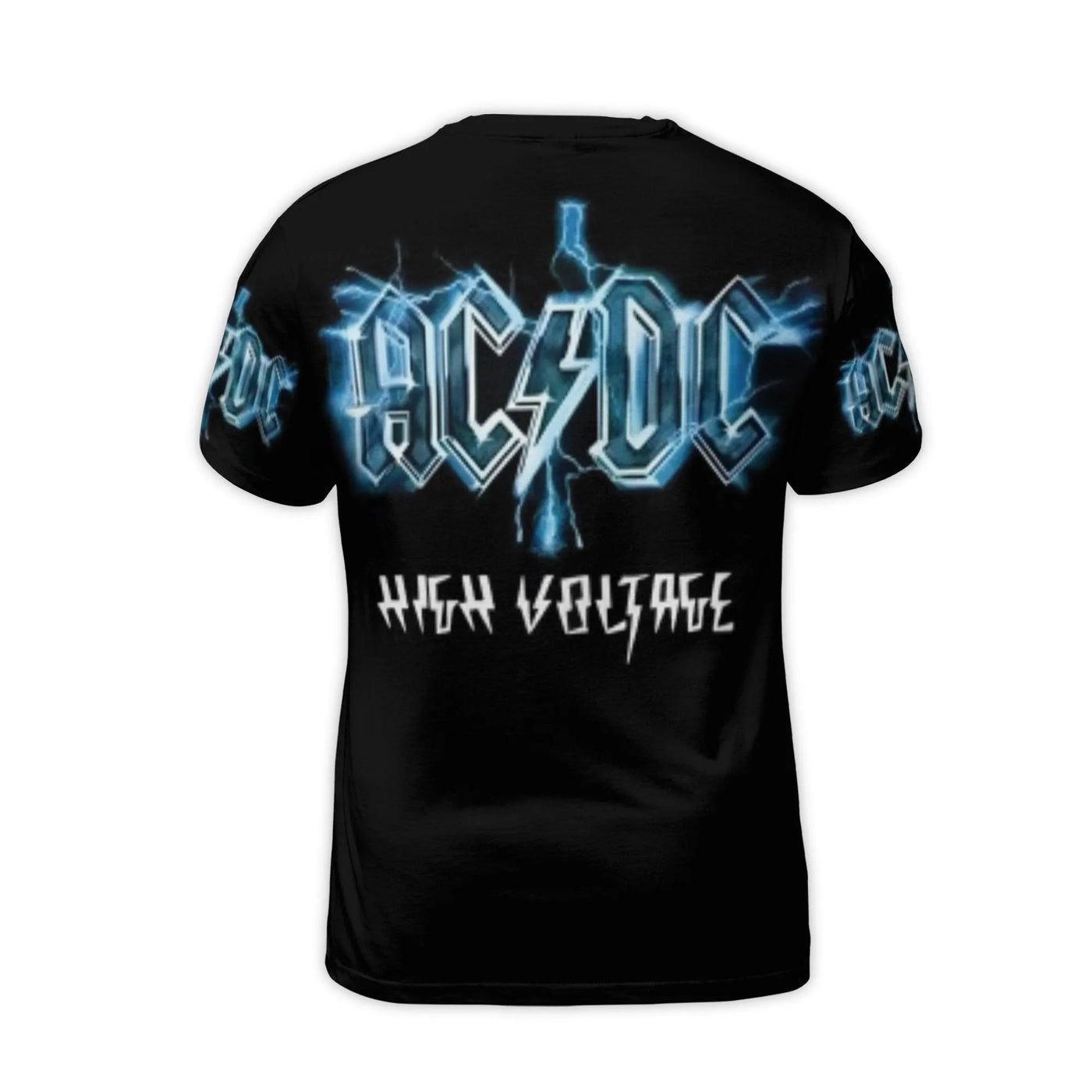 Hard Rock Band Graphic T-Shirt | Electric Guitar Lightning Print | Premium Polyester Blend Jersey | Music Fan Gift Idea