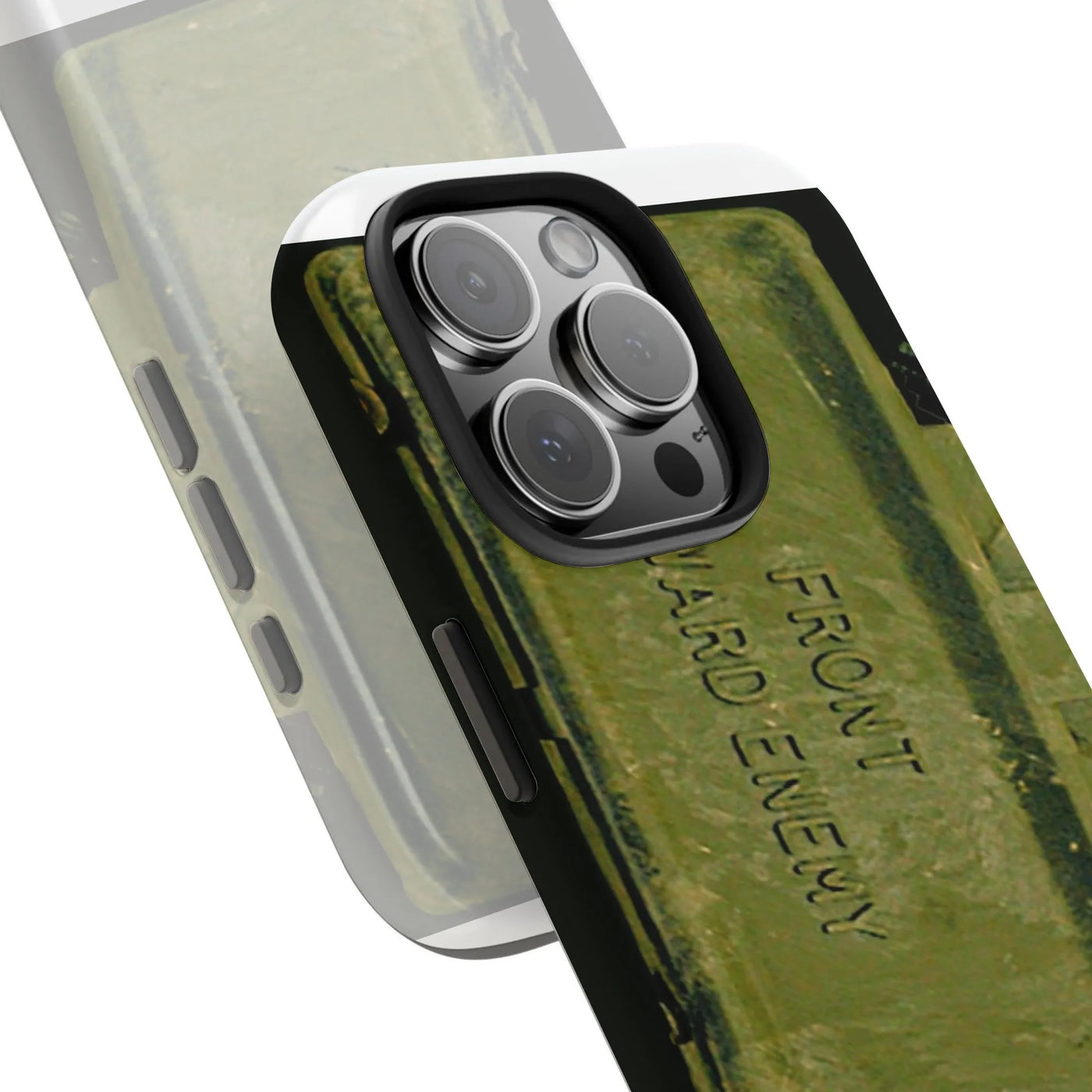 Front Toward Enemy iPhone Case | Military Claymore Mine Graphic | Dual-Layer Shockproof Protection | Tactical Gear Gift for V