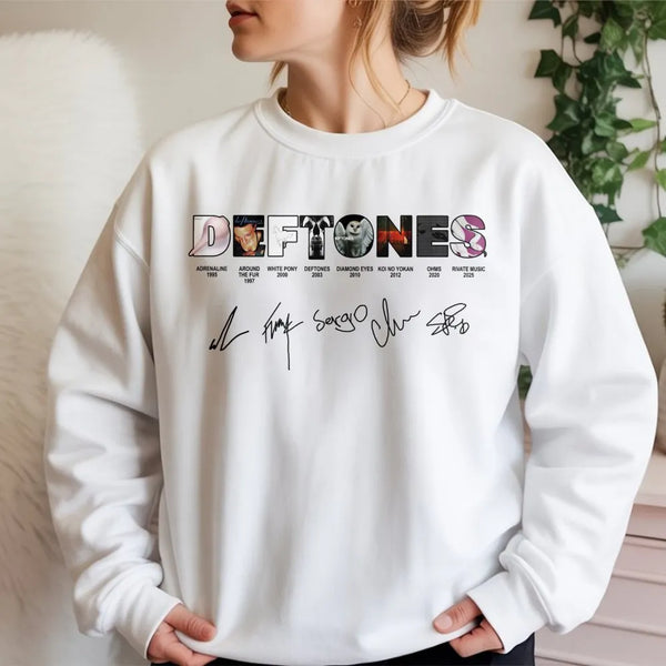 Deftones Band Sweatshirt | Discography Album Art Graphic | Premium Cotton Blend | Unisex Alt Metal Rock Music Fan Gift