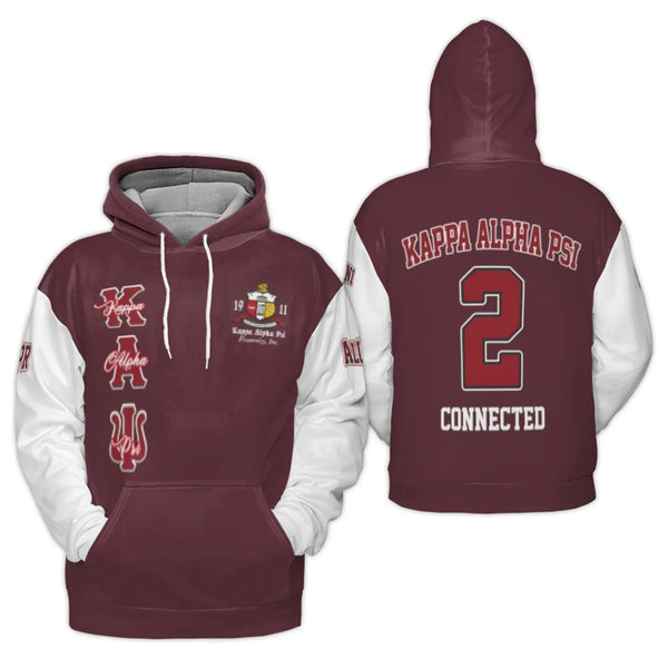 Kappa Alpha Psi Hoodie | Greek Letter Fraternity Crest 3D Print | Premium Polyester Fleece | NPHC Apparel for Members and Alu