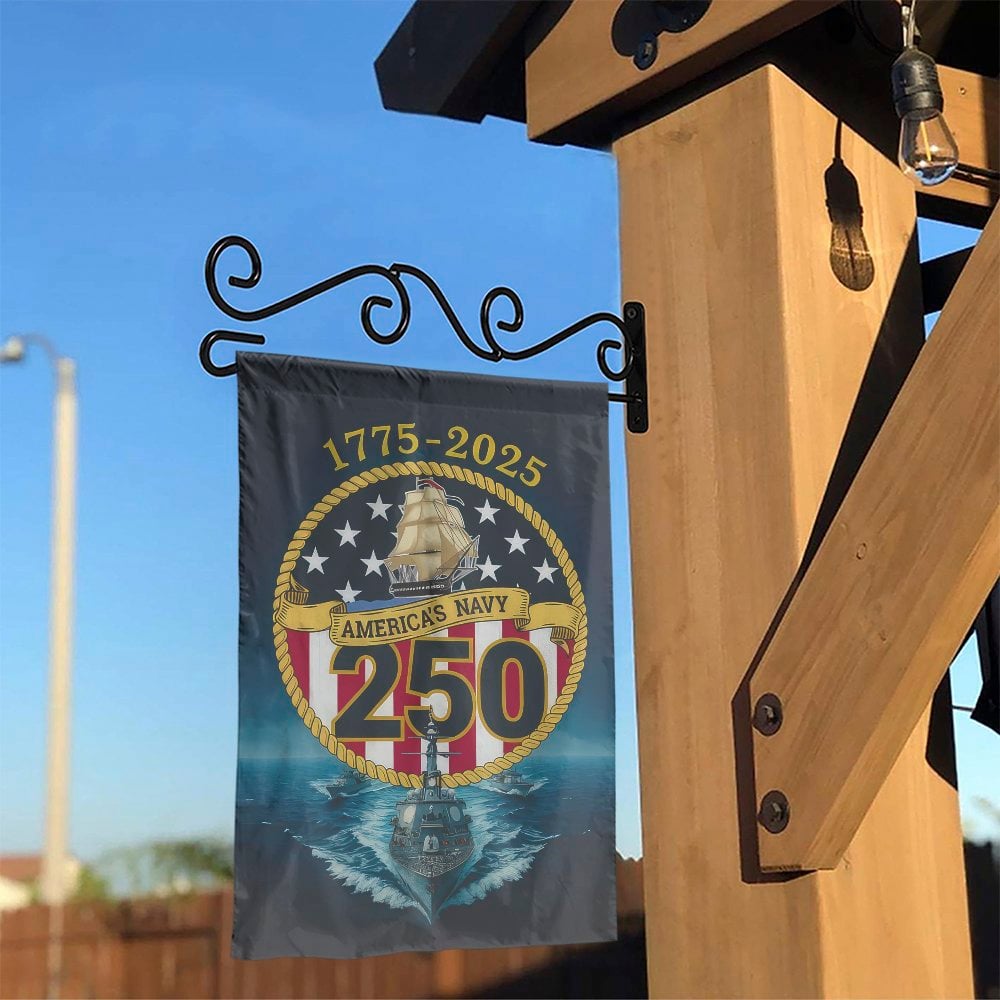 US Navy 250th Anniversary Garden Flag | 1775-2025 Military Commemorative | Premium Fade-Resistant Polyester | Patriotic Gift 